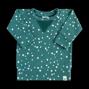 Lulu and Roo Teal Dot crew neck sweatshirt